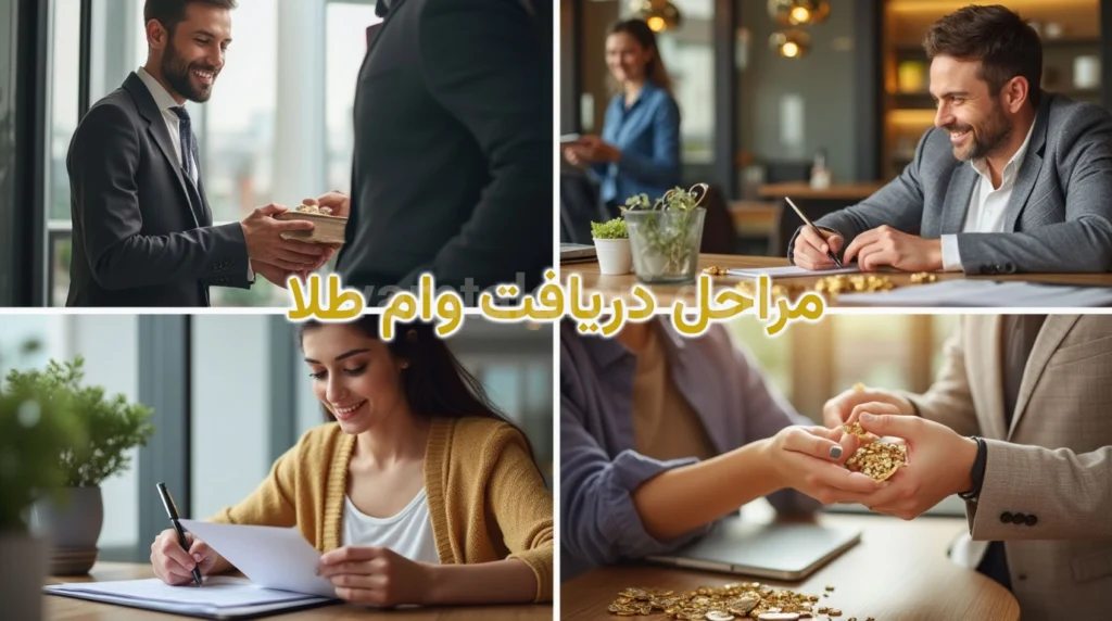 مراحل دریافت وام طلا